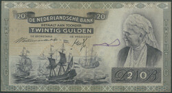 Niederlande, Nederlandsche Bank, 10 Gulden 2.7.1940, Ser. AD und 20 ...