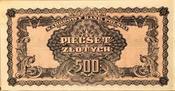 Polen, Emission 1944 (Nachdruck 1974), 50 Groszy-500 Zlotych 1944 in ...