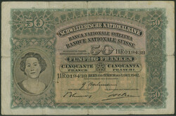 Schweiz, Schweizerische Nationalbank, 50 Franken 1.10.1942, Sign. ...