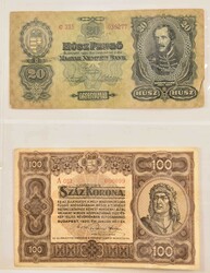 Ungarn, National Bank, Lot von Korona, Pengö, Forint, 19 Banknoten ...