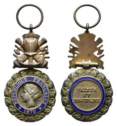 Frankreich, Militär-Medaille (Médaille Militaire), Buntmetall ...