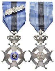 Belgien, Orden Leopolds II., 2. Modell, Silber und emailliert, am ...