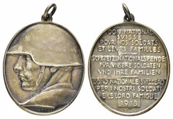 Schweiz, Medaille zur Schweizer Nationalspende für Soldaten und ihre ...