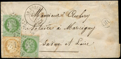 140030: France, Departement Allier (3) - Cancellations and seals