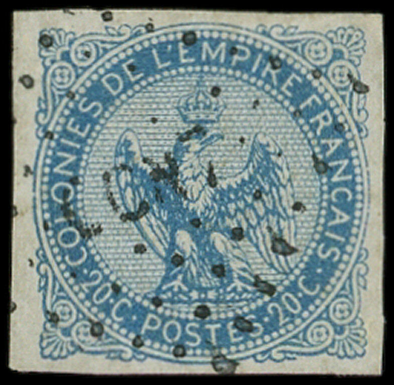 COCHINCHINE CG N°4 : 25c. bleu obl. Losange CCN7, TTB (Catalog value ...