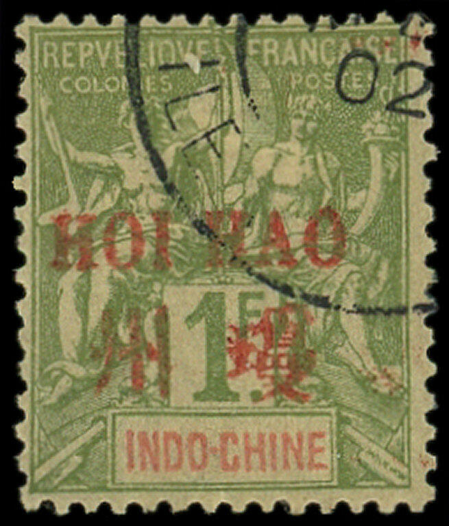 HOI-HAO 14 : 1f. olive, obl., TB. C (Catalog value 1050,-)
