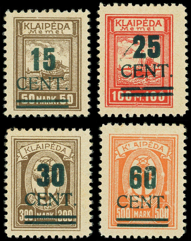 MEMEL 181/84 : surchargés de 1923, TB. Br (Catalog value 775,-)
