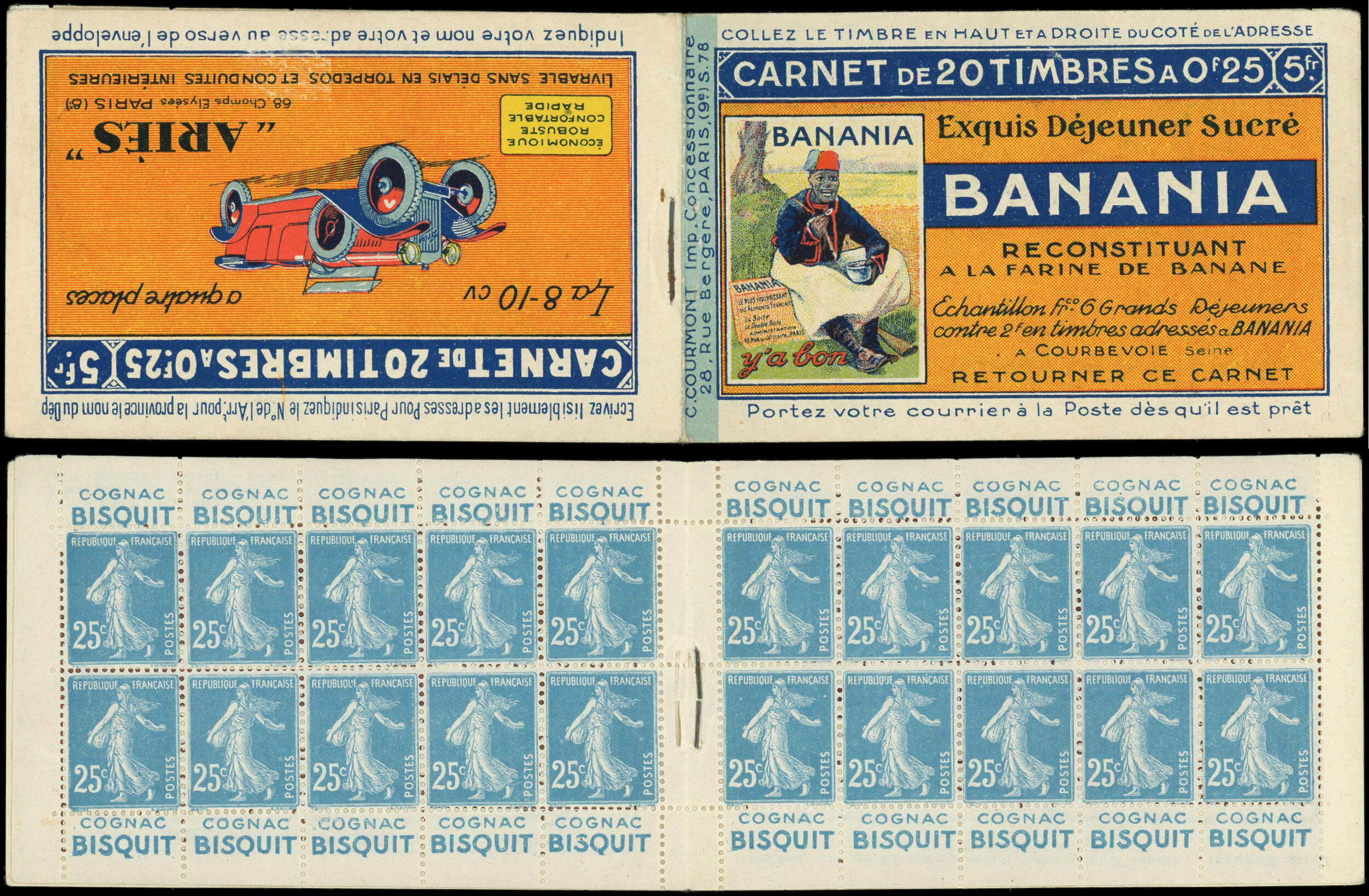 140-C10 Semeuse Camée, 25c. bleu, n°140e, T II, S. 78, ...