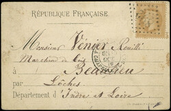 N°28B obl. GC 892 s. CP, càd LA CHAPELLE St DENIS 15/10/70, arr. ...