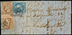 Boules de Moulins N°31 (2) et 45B obl. GC 532 s. LAC, càd BORDEAUX ...