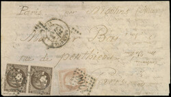 Boules de Moulins N°31 et 47 PAIRE touchée obl. GC 1706 s. LAC, ...