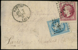 Boules de Moulins N°29 et 32 obl. GC 2602 s. LAC, càd T16 NANTES ...