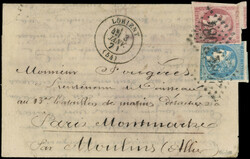 Boules de Moulins N°45B et 49 obl. GC 2084 s. LAC, càd T17 LORIENT ...