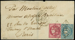 Boules de Moulins N°46A et 49 touché obl. GC 1706 s. LAC, càd T17 ...