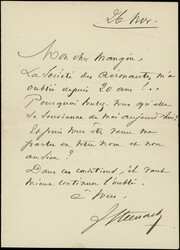 Guerre de 1870 Lettre manuscrite de Steenackers directeur des Postes ...