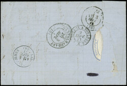 N°42B et 46B, 5c. R II et 20c. T III R II, obl. GC 99 s. LAC, càd ...