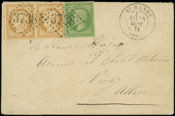 2565020: Frankreich Empire gezähnt 1862