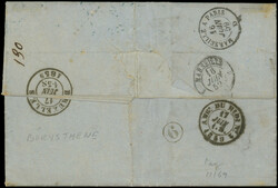 N°14A (3 dont 1 touché) obl. ANCRE s. LAC de Constantinople, càd ...