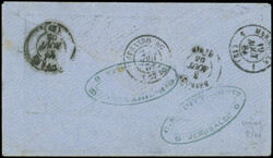 N°21 et 22 obl. GC 5089 s. Env., càd JAFFA SYRIE 2/8/64, passage ...