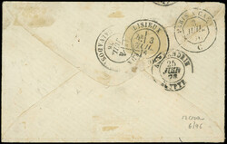 N°56 obl. càd JAFFA SYRIE 23/6/76 s. Env., passage ALEXANDRIE 25/6, ...