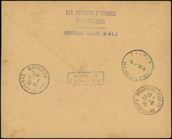 SAUMUR LIBERATION 1 : vignette bleue et rouge obl. cachet RF rouge ...
