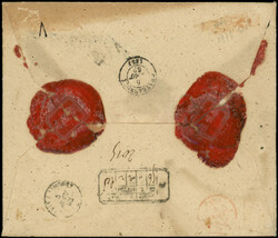 14A et 17B, 20c. bleu et 80c. rose obl. Los. D s. Env. CHARGE, càd ...