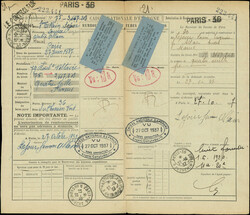 Chaplain, 1f50 noir, Pneu Caisse d'Epargne n°P4 avec complément de ...