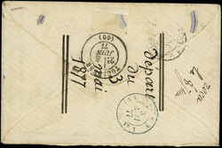 13 40c. orange, obl. càd COCHINCHINE SAIGON 2/5/77 s. Env., arr. ...
