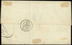 17 et 22, 5c. vert (2) et 15c. bistre obl. GC 3781 s. LSC, càd T17 ...