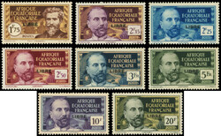 A.E.F. 102/27 : série FRANCE LIBRE, TB (Catalog value 800,-)