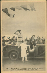 A.E.F. 140Aa : 80c. brun et jaune, SANS 2 à 24 sur CP, TB (Catalog ...