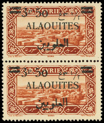 ALAOUITES 35d : 3p.50 sur 0p.75 brun-orange, point après p plus haut ...