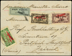 ALAOUITES PA 9, 12 et 14, MIXTES avec LATTAQUIE N°14 au verso, obl. ...