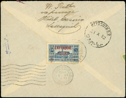 ALAOUITES PA 9, 12 et 14, MIXTES avec LATTAQUIE N°14 au verso, obl. ...