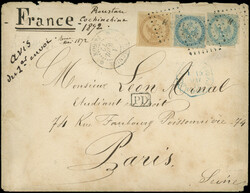 COCHINCHINE CG N°3 et 4 (2 dont 1 défx) obl. Los. CCH s. Env., càd ...