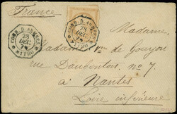 COCHINCHINE CG N°22 défx obl. càd CORR.D.ARMEES MY-THO 28/12/74 s. ...