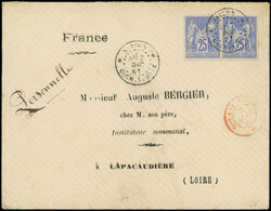 COCHINCHINE CG N°36 (2) obl. càd SAIGON COCHINCHINE 7/12/81 s. Env. ...