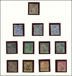 COCHINCHINE CG N°39/58 : ensemble de 18 t. avec belles ...