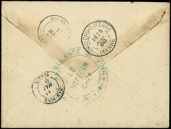 COCHINCHINE CG N°54 : 25c. noir sur rose obl. càd VINH-ANNAM 8/5/88 ...