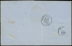 INDE CG N°4 et 5 : 20c. et 40c. obl. Losange s. LSC, càd PONDICHERY ...