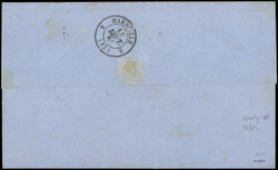 INDE CG N°5 : 40c. orange PAIRE obl. Los. de 81 points sur LAC, càd ...