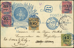 MADAGASCAR 48 PAIRE, 50, 52 et 58 obl. càd MAJUNGA 24/5/04 s. CP ...