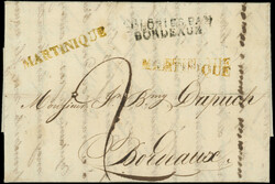 MARTINIQUE 2 MP jaunes MARTINIQUE s. LAC de Pointe à Pitre 1816, MP ...