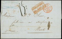 MARTINIQUE Cachet COLONIES/et c. ART. 12 s. LAC de St Pierre 28/12/52 ...