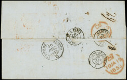 MARTINIQUE Cachet COLONIES/et c. ART. 12 s. LAC de St Pierre 28/12/52 ...