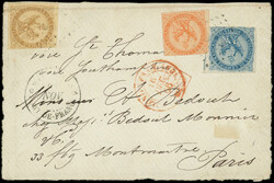 MARTINIQUE CG N°3/5 obl. Los. 64 pts s. DL, càd FORT de FRANCE ...