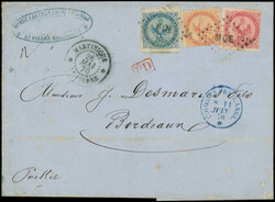 MARTINIQUE CG N°4/6 (marges courtes) obl. Los. MQE s LSC, càd ...