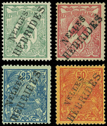NOUVELLES HEBRIDES 1A/4A : NON EMIS, TB (Catalog value 340,-)