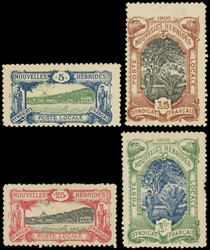 NOUVELLES HEBRIDES Poste Locale 3/6 : Syndicat Français, TB (Catalog ...