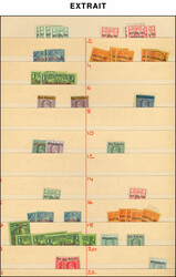 NOUVELLES HEBRIDES Stock en classeur de détail, Poste et Taxe, forte ...
